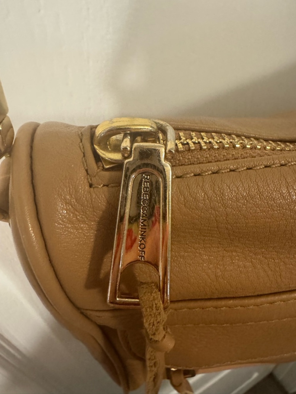 Rebecca Minkoff Tan Leather Crossbody with Chain Strap - Picture 4 of 16